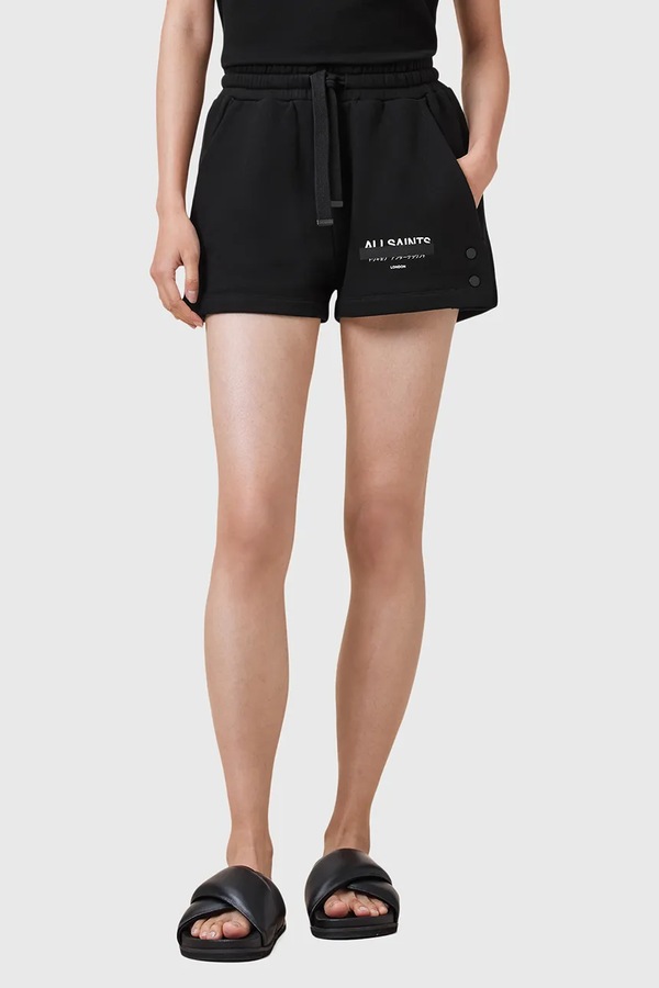 Хлопковые шорты AllSaints SORRI цвет черный