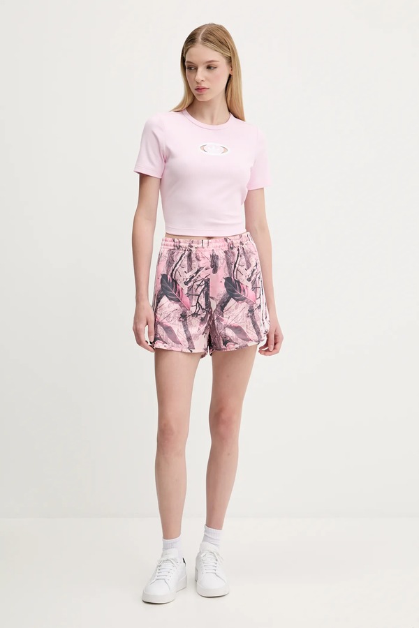 Шорти adidas Originals Satin Shorts колір рожевий фото 2