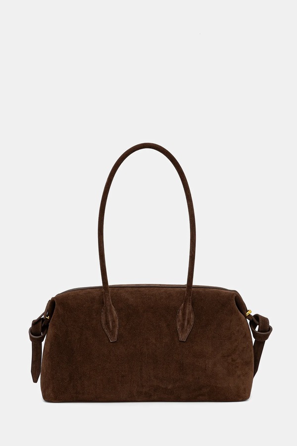 Замшева сумочка Yuzefi BRIOCHE DUFFLE колір коричневий