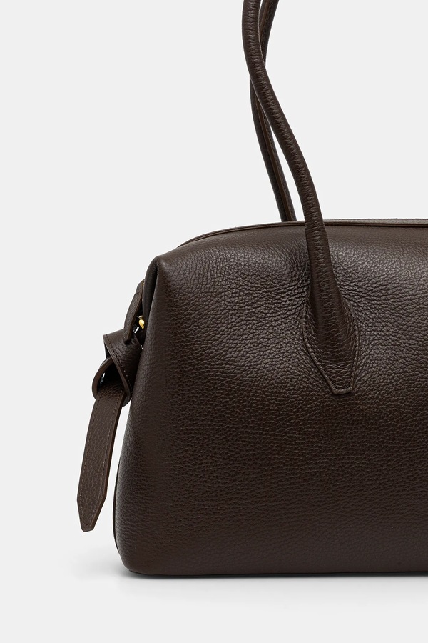 Шкіряна сумочка Yuzefi BRIOCHE DUFFLE колір коричневий фото 3