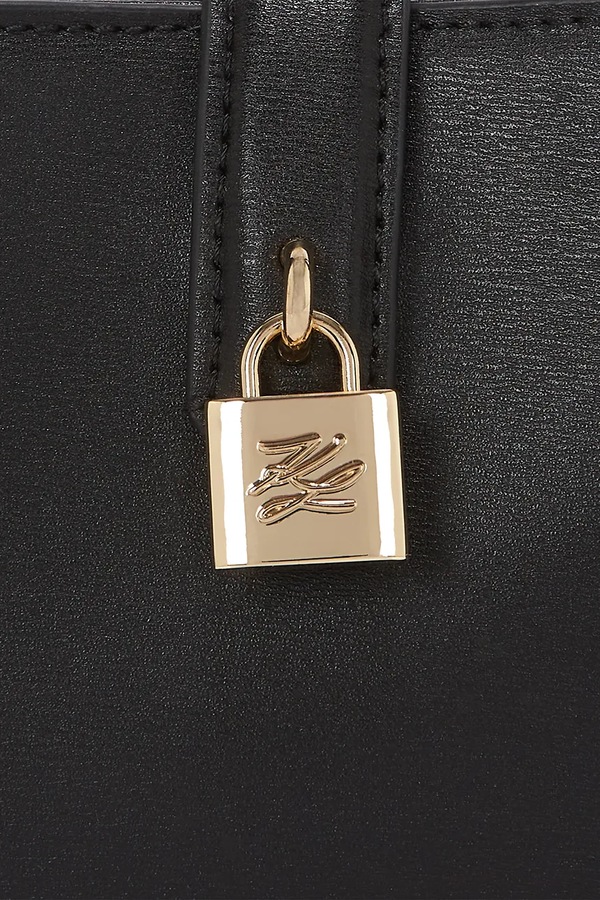 Шкіряна сумочка Karl Lagerfeld K/AUTOGRAPH колір чорний фото 4