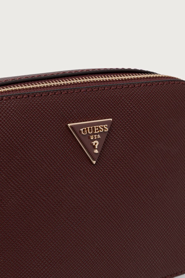 Сумка крос-боді жіноча Guess NOELLE колір бордовий фото 4