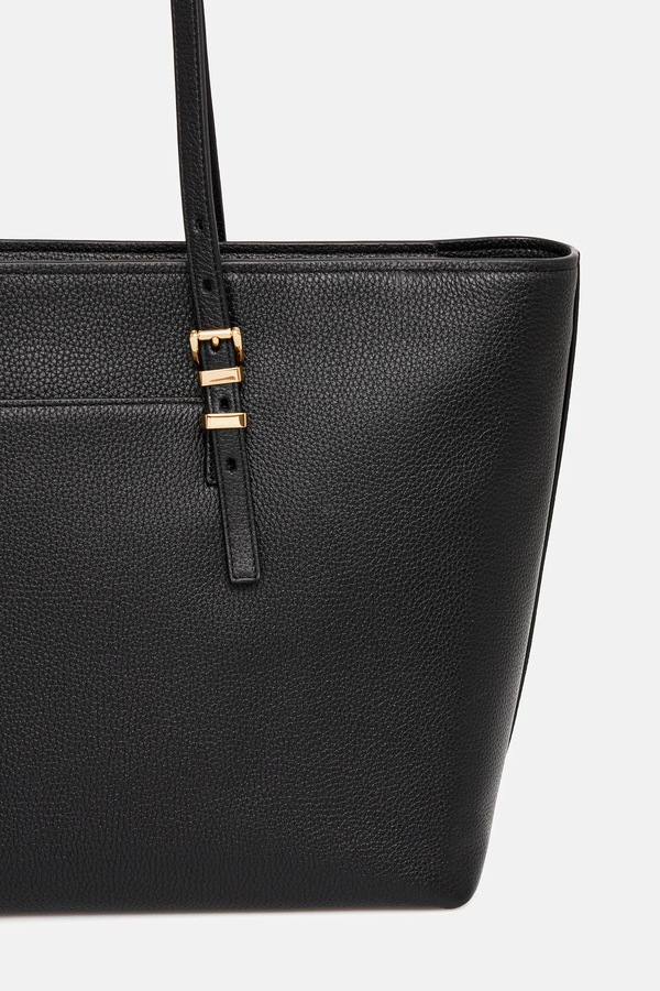 Шкіряна сумочка MICHAEL Michael Kors QUINN колір чорний фото 2