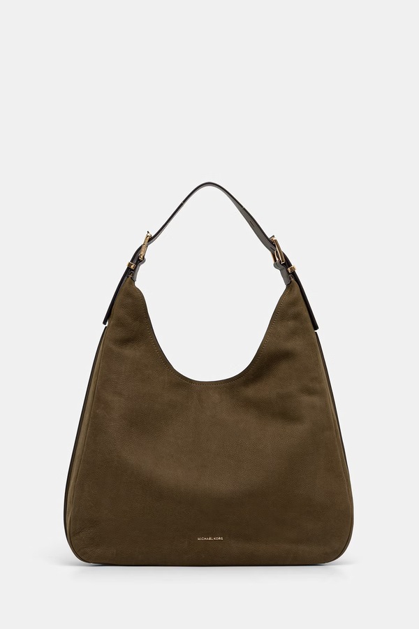Сумочка hobo женская кожаная MICHAEL Michael Kors NOLITA цвет зеленый