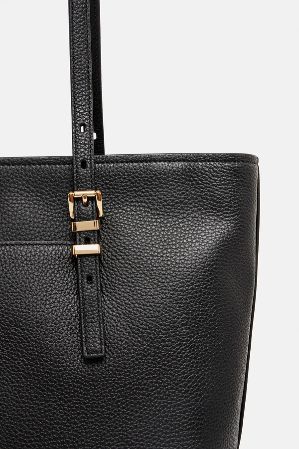 Сумка-шопер жіноча шкіряна MICHAEL Michael Kors QUINN колір чорний фото 4