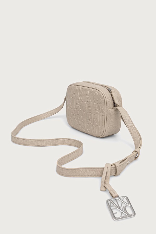 Сумка крос-боді жіноча Armani Exchange колір бежевий фото 2