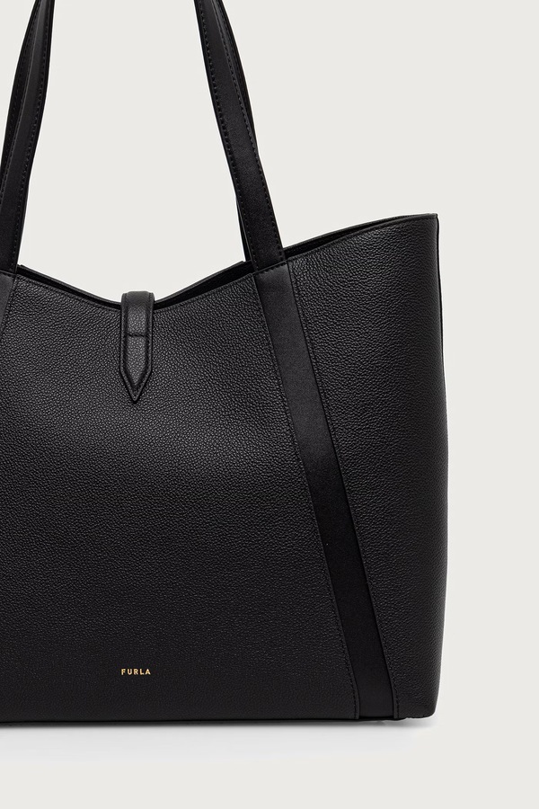 Сумка-шопер жіноча шкіряна Furla колір чорний фото 2