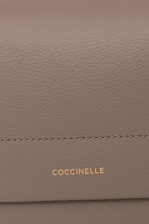 Сумочка жіноча шкіряна Coccinelle BOHEME GRANA DOUBLE колір бежевий фото 4