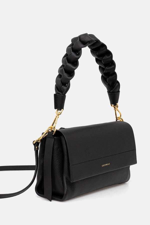 Сумочка женская кожаная Coccinelle BOHEME GRANA DOUBLE цвет черный