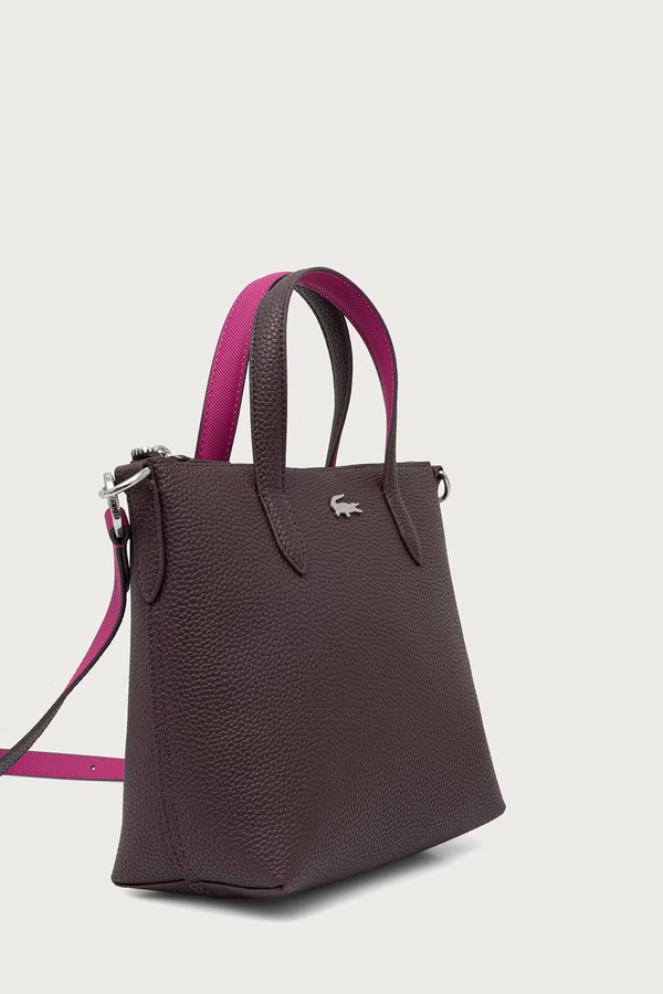 Сумка-тоут жіноча зі штучної шкіри Lacoste колір бордовий фото 2