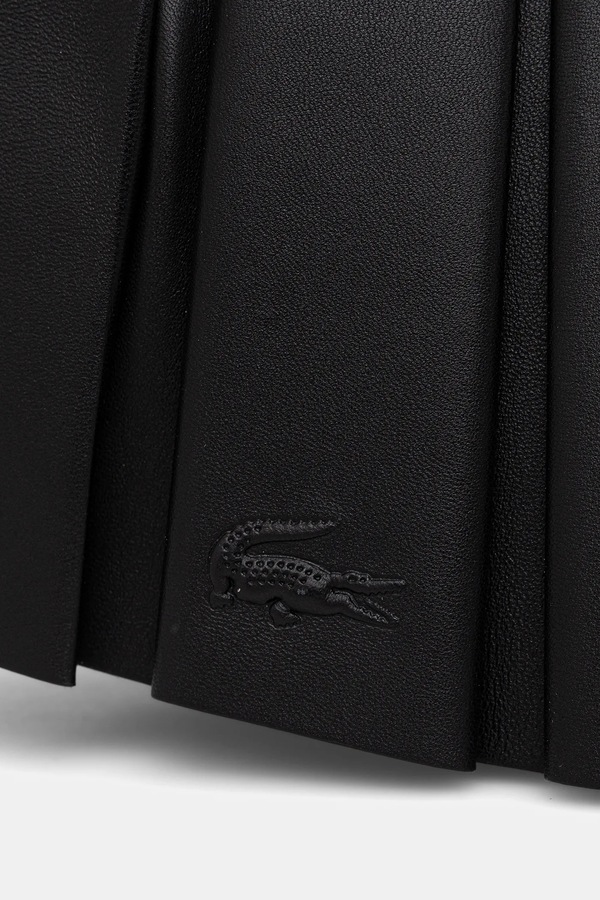 Сумочка rogal жіноча шкіряна Lacoste колір чорний фото 4