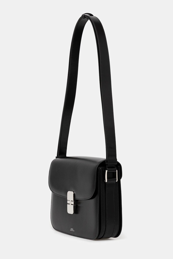 Шкіряна сумочка A.P.C. Sac Grace колір чорний