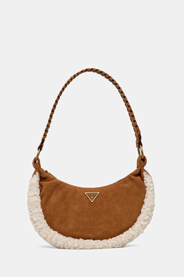 Замшевая сумочка Guess AMITA цвет коричневый