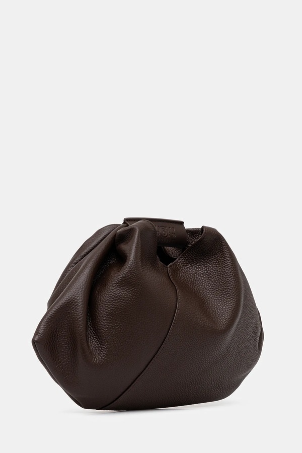 Шкіряна сумочка MM6 Maison Margiela колір коричневий