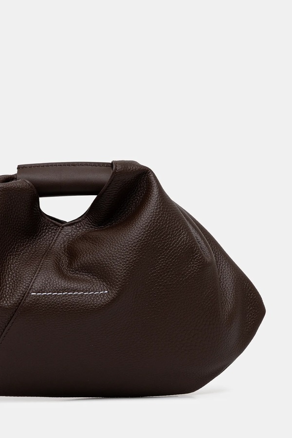 Шкіряна сумочка MM6 Maison Margiela колір коричневий фото 2