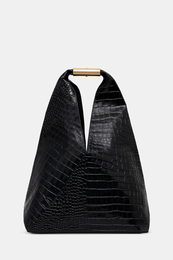 Шкіряна сумочка MM6 Maison Margiela колір чорний