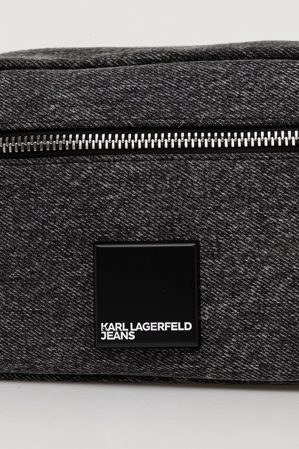 Сумка на пояс Karl Lagerfeld Jeans колір сірий фото 4