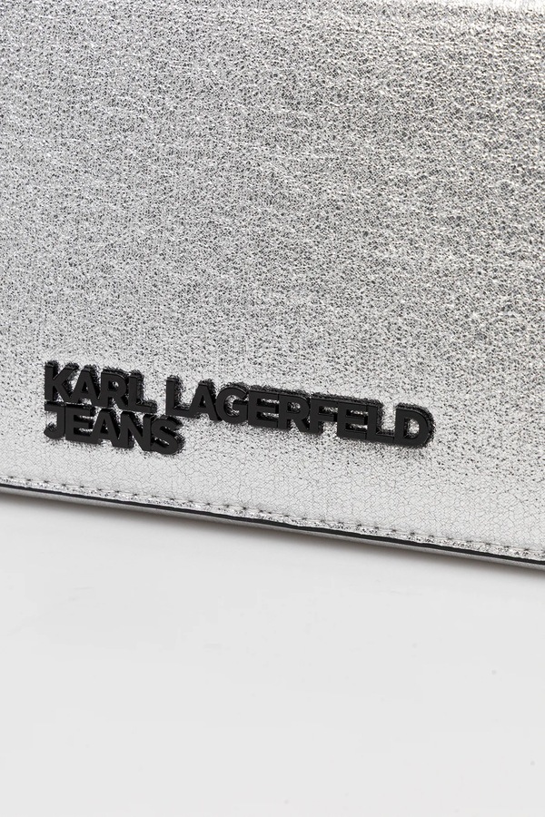 Сумочка Karl Lagerfeld Jeans колір срібний фото 3