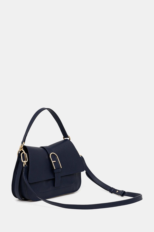 Шкіряна сумочка Furla колір синій фото 2