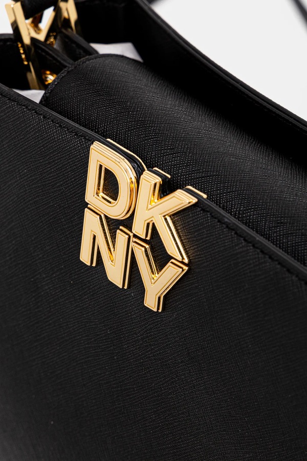 Шкіряна сумочка DKNY FOSTER колір чорний фото 4