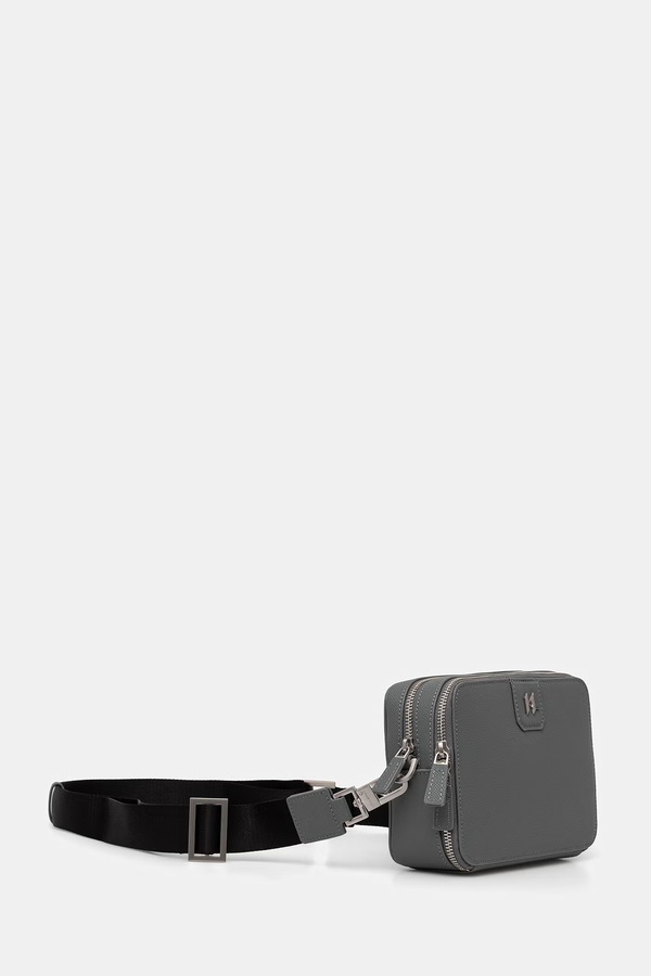 Сумка чоловіча шкіряна Karl Lagerfeld K/MONOGRAM колір зелений
