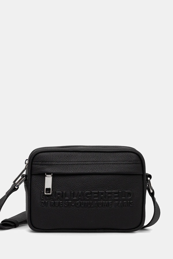Шкіряна сумка Karl Lagerfeld колір чорний