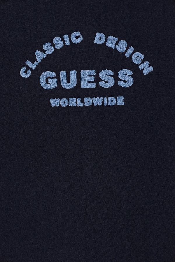 Дитяча бавовняна футболка Guess колір синій фото 2