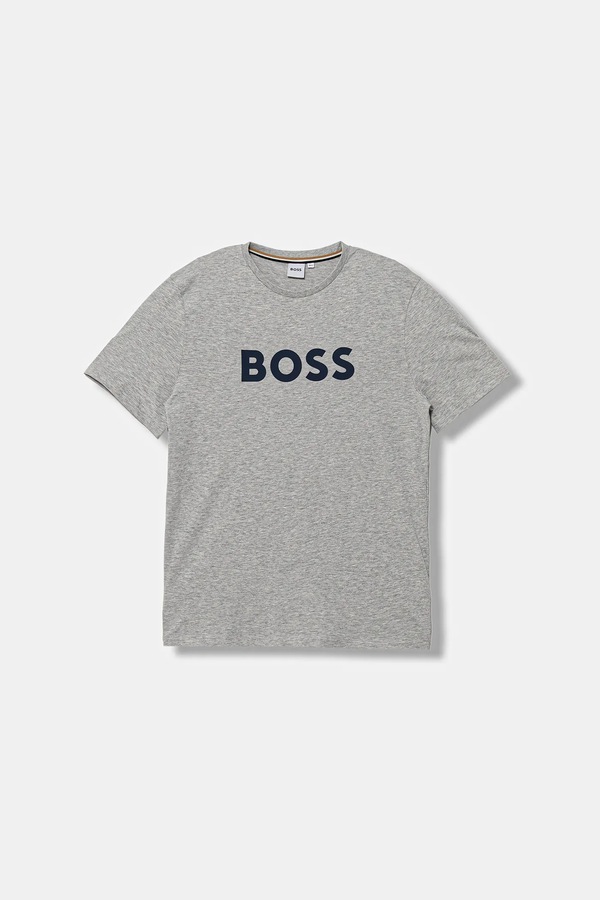 Футболка дитяча бавовняна BOSS колір сірий