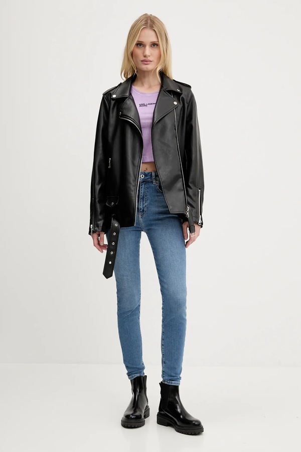 Топ Karl Lagerfeld Jeans колір фіолетовий