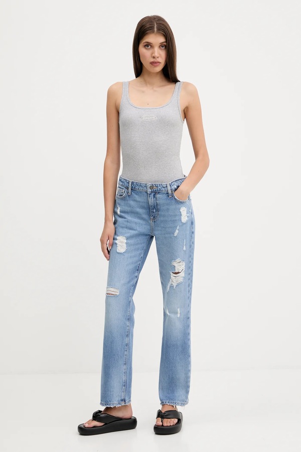 Топ Guess Jeans колір сірий