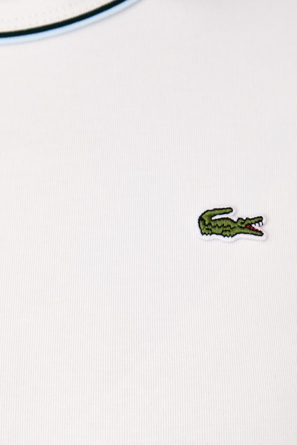 Футболка жіноча з бавовною Lacoste колір бежевий фото 4
