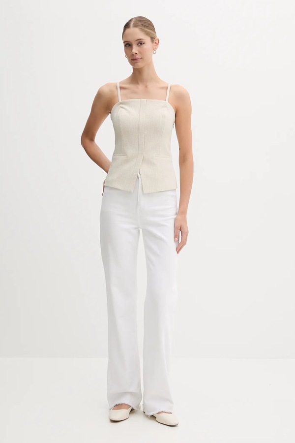 Блузка DKNY колір бежевий