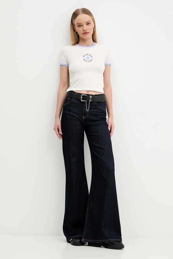 Футболка Guess Jeans колір бежевий