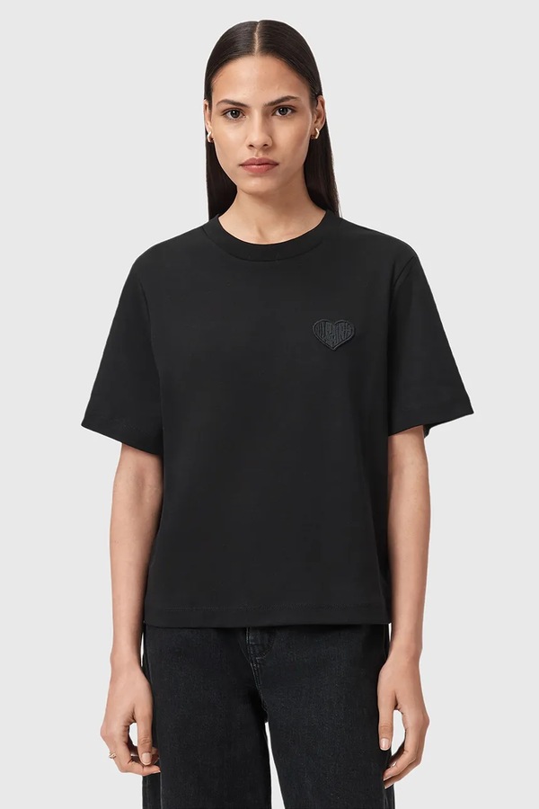 Футболка жіноча бавовняна AllSaints колір чорний