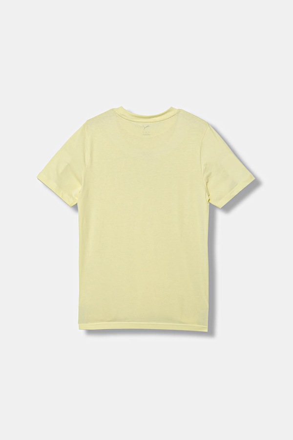 Дитяча бавовняна футболка Puma GRAPHIC No. 1 Logo Tee G колір жовтий
