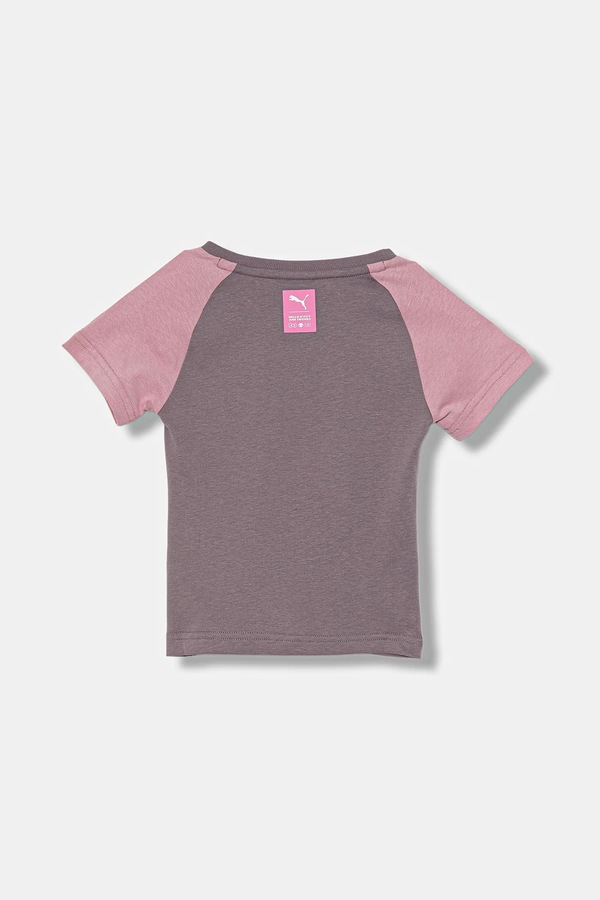 Дитяча бавовняна футболка Puma X HELLO KITTY & FRIENDS Slim Tee колір фіолетовий