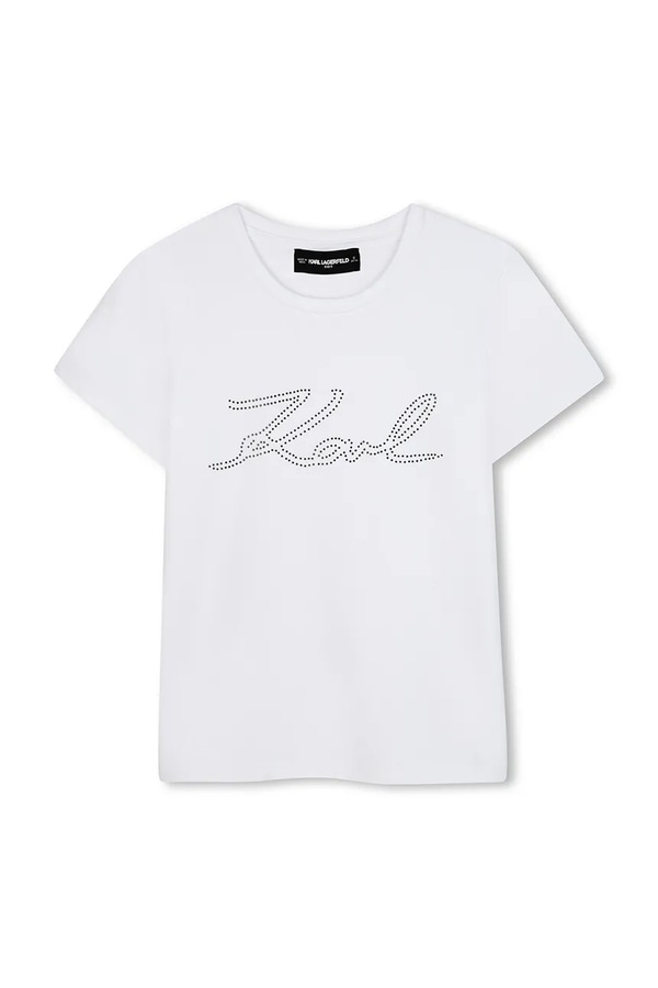 Дитяча футболка Karl Lagerfeld колір білий