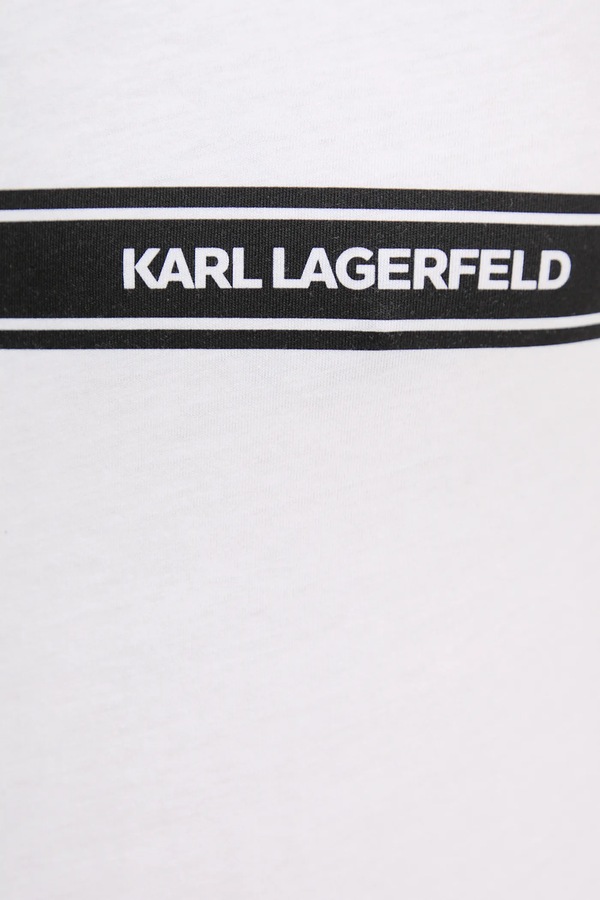 Футболка чоловіча бавовняна Karl Lagerfeld колір білий фото 4