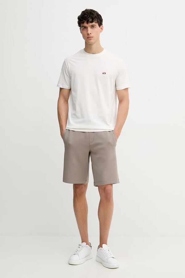 Футболка мужская хлопковая Armani Exchange цвет бежевый