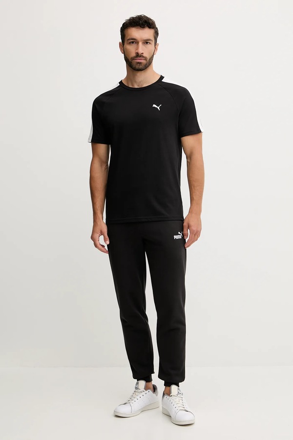 Хлопковая футболка Puma Tee цвет черный