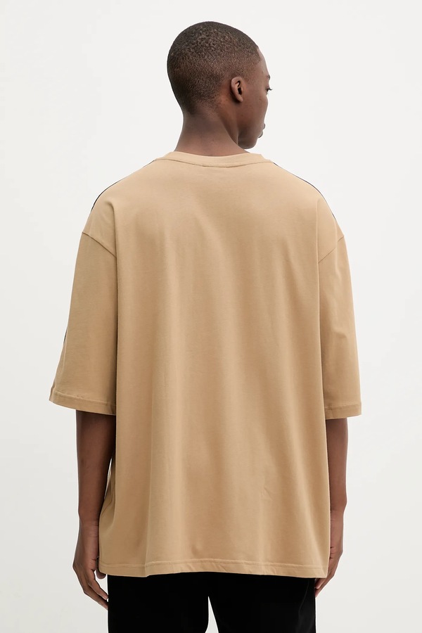 Бавовняна футболка adidas Originals Oversize Tee колір зелений фото 3