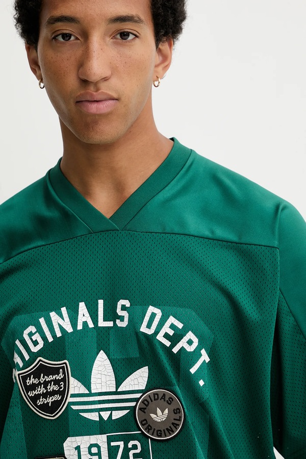 Футболка adidas Originals OG Dept Jersey колір зелений фото 4