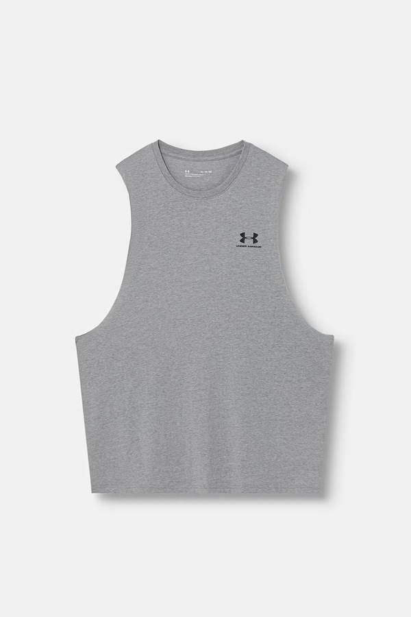 Топ для тренувань чоловічий з бавовною Under Armour колір сірий