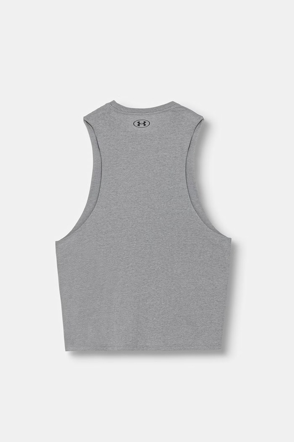 Топ для тренувань чоловічий з бавовною Under Armour колір сірий фото 2