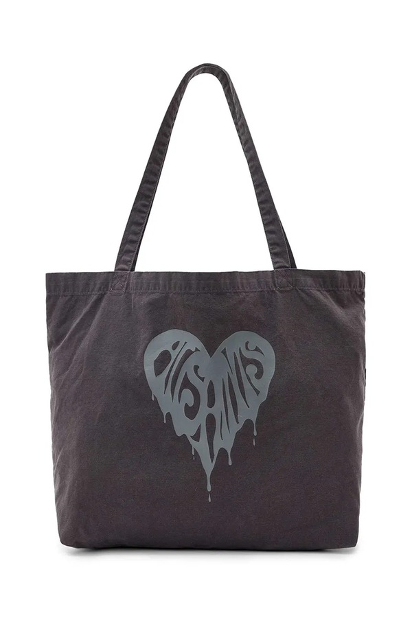 Хлопковая сумка AllSaints TRIPP цвет серый