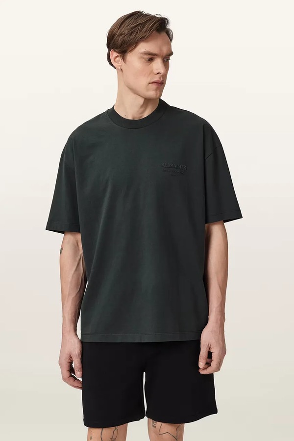 Футболка чоловіча бавовняна AllSaints XANDER колір сірий