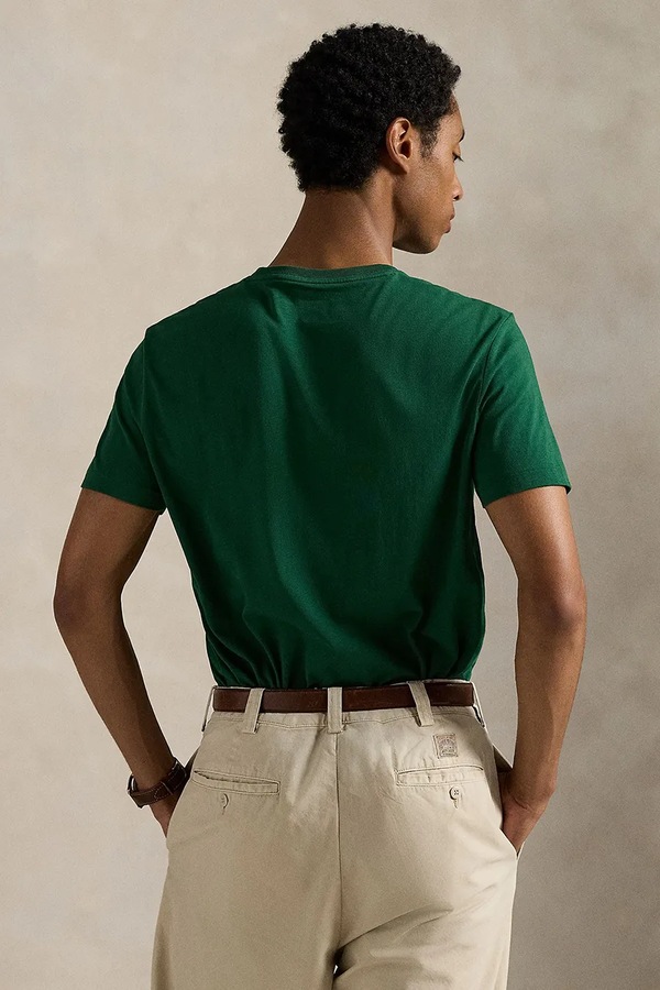 Бавовняна футболка Polo Ralph Lauren колір зелений фото 2
