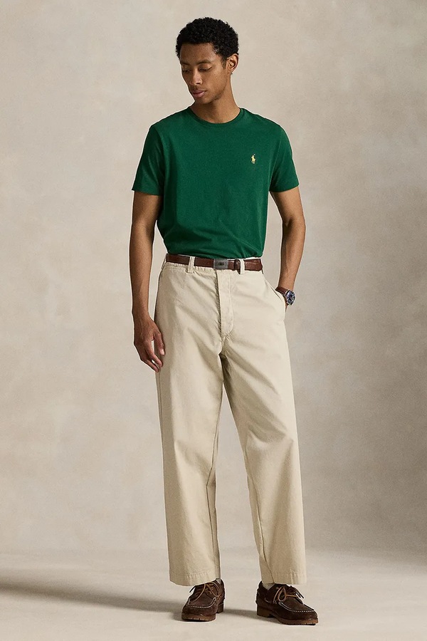 Бавовняна футболка Polo Ralph Lauren колір зелений фото 3