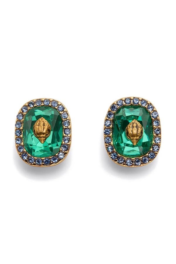 Сережки жіночі латунні Kurt Geiger London Sloane колір зелений