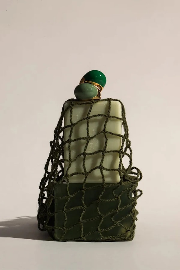 Каблучка жіноча позолочена срібна з емаллью BERRIES Viva Matcha XL Ring фото 2